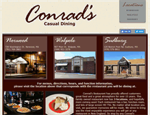 Tablet Screenshot of conradsrestaurant.com